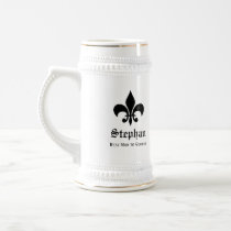 French Fleur de lis monogram groomsmen beer stein Coffee Mugs
