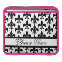 French Fleur-De-Lis Personalized Ipad Sleeve