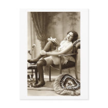 French Flirt - Vintage Nylons Pinup Girl