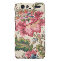 French Floral Textile Cover Motorola Droid RAZR Case
