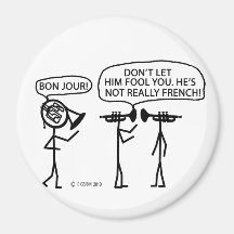 French French Horn Refrigerator Magnet