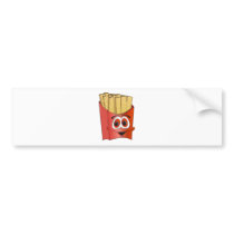 French Fries Cartoon Bumper Stickers