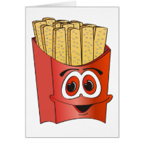 French Fries Cartoon Cards