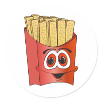 French Fries Cartoon Sticker