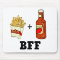 French fries & Ketchup BFF mousepads