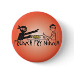 French Fry Ninja Pinback Button