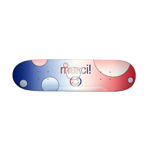 French Gifts : Thank You / Merci + Smiley Face Skate Deck