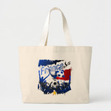 French Grunge France Football Artwork gifts Tote Bags