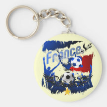 French Grunge France Football Artwork gifts Key Chain