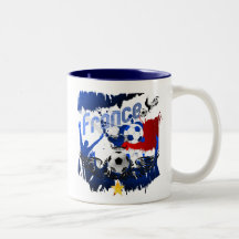 French Grunge France Football Artwork gifts Coffee Mugs