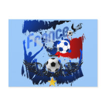 French Grunge France Football Artwork gifts Post Card