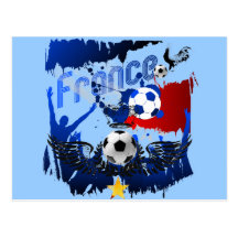 French Grunge France Football Artwork gifts Post Card