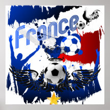 French Grunge France Football Artwork gifts Posters