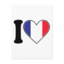 French Heart Flag Postcards