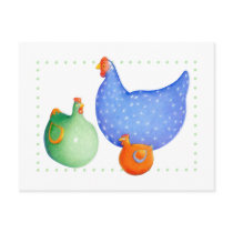 French Hens Postcard