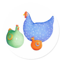 French Hens Sticker