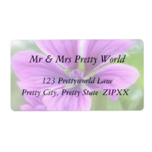 French Hollyhock (Malva sylvestris) Shipping Label