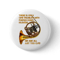French Horn Cutie Pinback Buttons