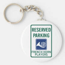 French Horn Players Parking Keychains