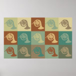 French Horn Pop Art Poster