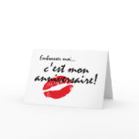 French Kiss Me Birthday Greeting Cards