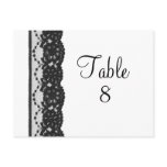 French Lace Table Numer Postcard (white)