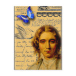 french lady with butterfly postcards