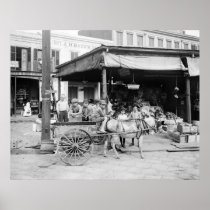 French Market, New Orleans: 1910 Print