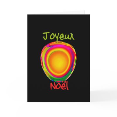 French Merry Christmas - Joyeux Noel Greeting Card by JaclinArt