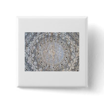 French Normandy Lace Whitework Round Pin