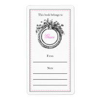 French Personalized  Bookplate Custom Shipping Label
