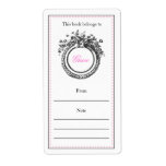French Personalized  Bookplate Custom Shipping Label