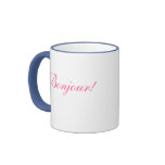 French pitcher and roses, Bonjour! Coffee Mug
