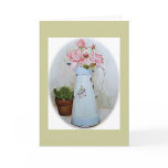 French pitcher and roses greeting cards