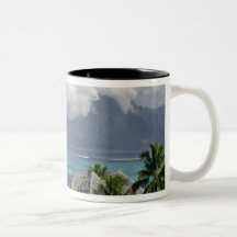 French Polynesia, Moorea. A view of the island Mug