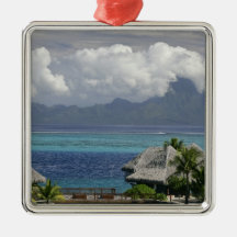 French Polynesia, Moorea. A view of the island Christmas Tree Ornament