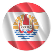 FRENCH POLYNESIA ROUND STICKERS