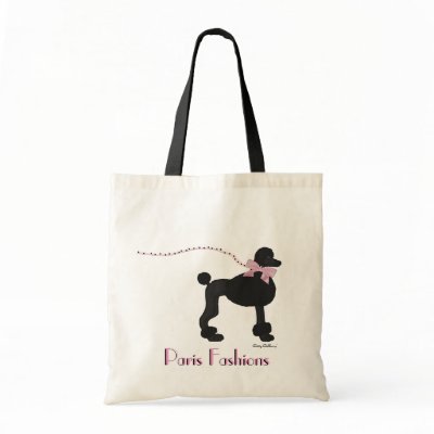 French Poodle Tote Bag by DizzyDebbie