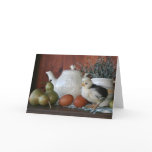 French Poultry, Pears & Porcelain Notecard