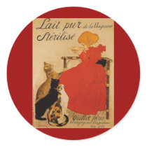 French Pure Milk of Vineanne Round Stickers