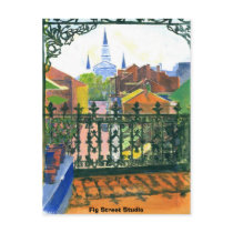 French Quarter Balcony, Fig Street Studio Postcards