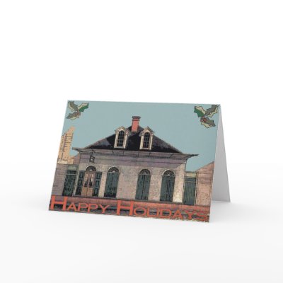 French Quarter Holiday Card by figstreetstudio