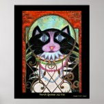 French Quarter Jazz Cat Poster