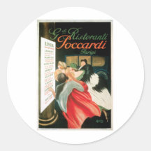 French Restaurants Vintage Food Ad Art Stickers