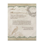French Roses Love Birds Swirl Vintage Lace - Aqua Personalized Announcement