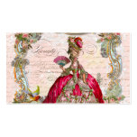 French Script Writing and Marie Antoinette Business Card Template