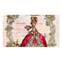 French Script Writing and Marie Antoinette Business Card