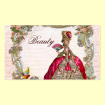 French Script Writing & Marie Antoinette business cards