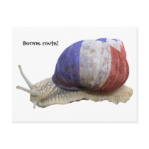French snail, Bonne route! Postcard