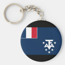 French Southern And Antarctic Lands Flag Keychain